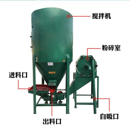 大型雞飼料粉碎攪拌機 1噸飼料干粉混合機 自吸式飼料粉碎機